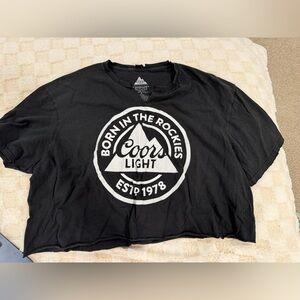 vintage style coors t shirt oversized crop